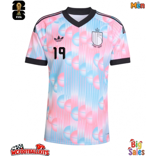Belgium Diego Moreira #19 Replica Away Stadium Shirt World Cup 2026 Short Sleeve